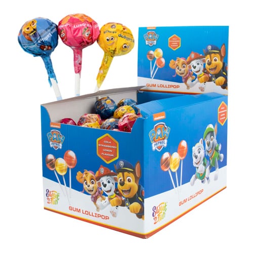 Paw Patrol Gum Lollipop - lízátko se žvýkačkou 15g