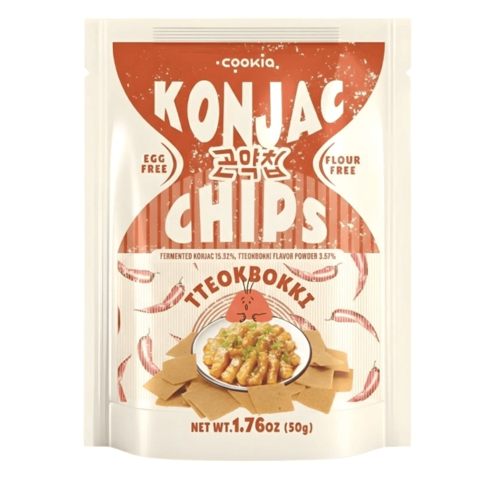 Cookia Tteokbokki Konjac Chips 50g