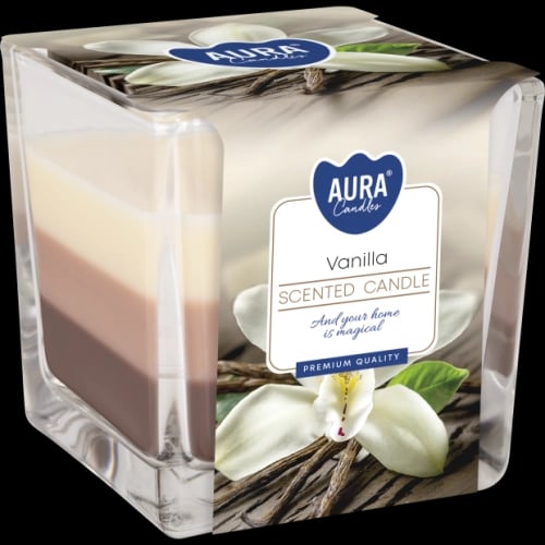 Bispol Aura Vanilla – svíčka ve skle 170 g