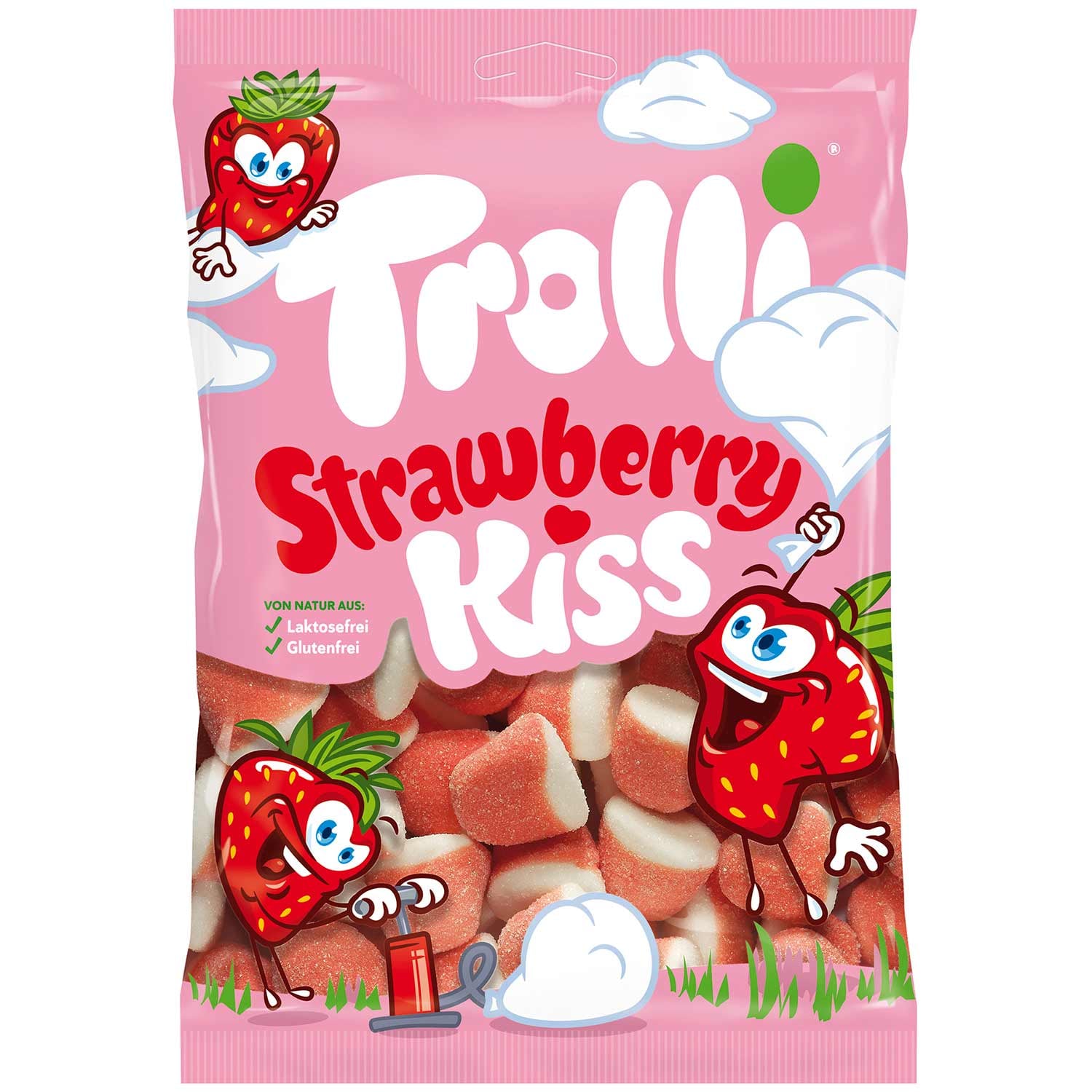Trolli Kiss Strawberry želé bonbony 200g 
