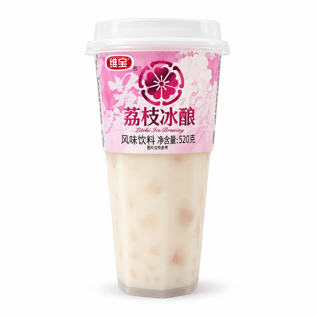 Weibao Lychee Ice Brewing Flavored Pearl Yogurt Drink 520ml