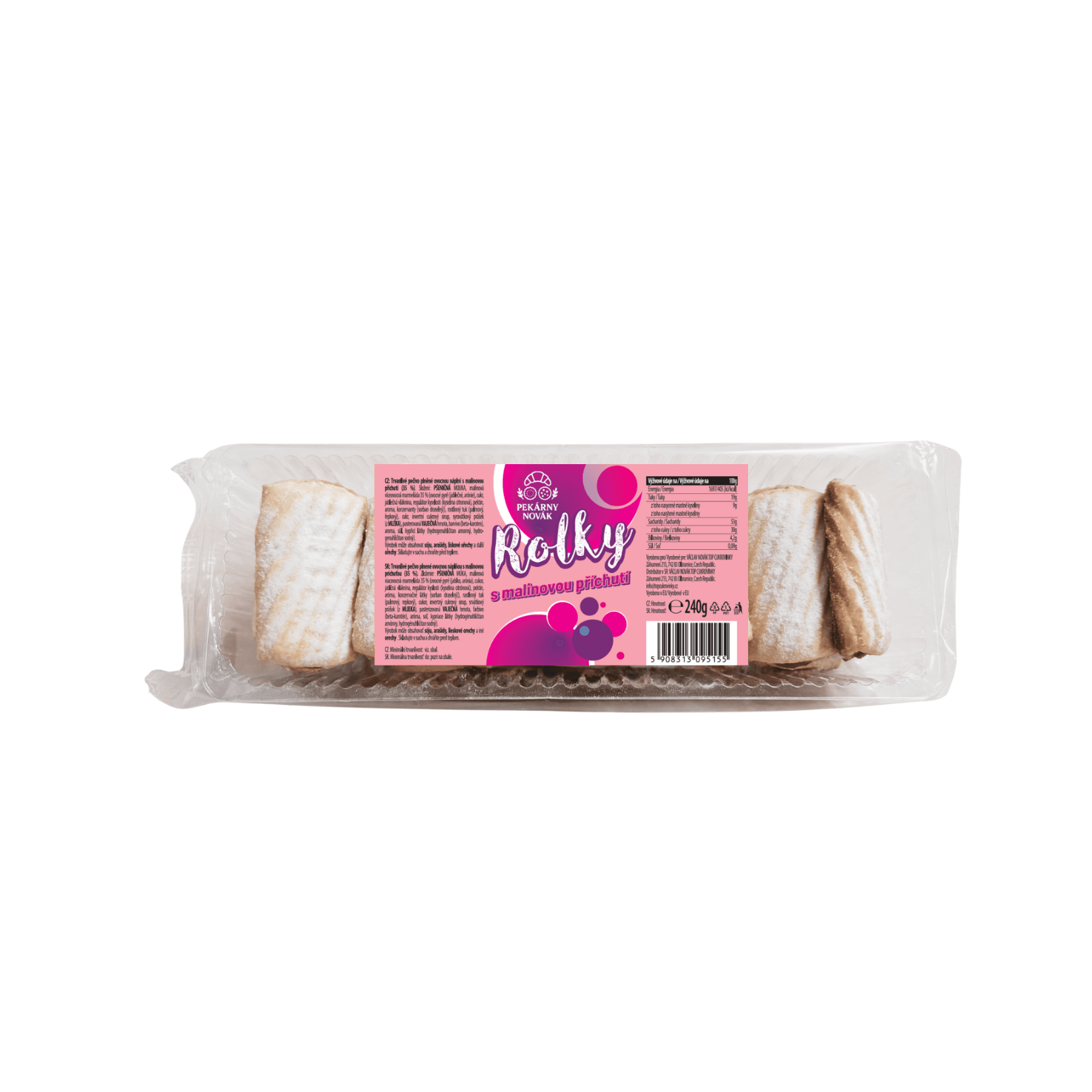 Rolky malinove 240g