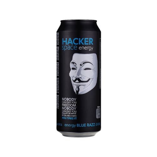 Energetický nápoj Hacker Space Energy Blue Razz 500ml