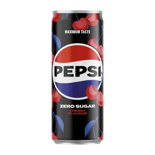 Pepsi Cherry zero sugar 330ml plech 