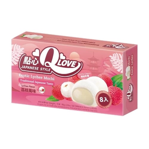 QLove Exotic Lychee Mini Mochi 80g