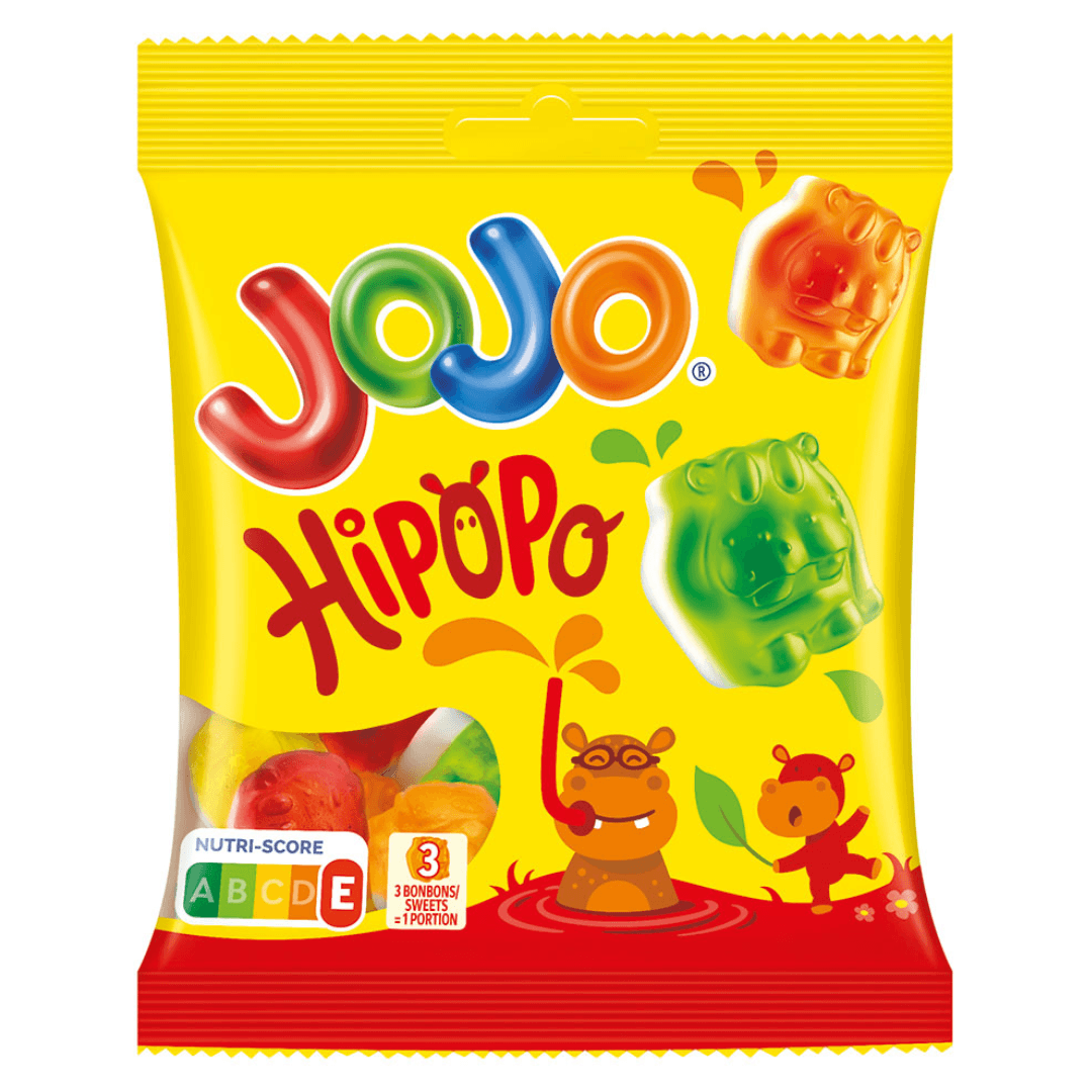 Jojo Bonbóny hrošíci plnění ovocné želé 80g