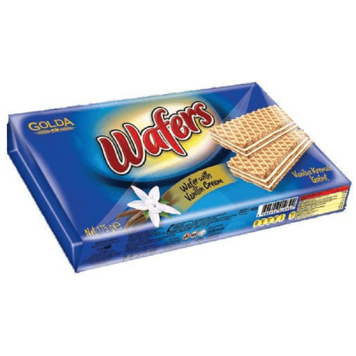 Golda Wafers Vanilla tmava modra 175g