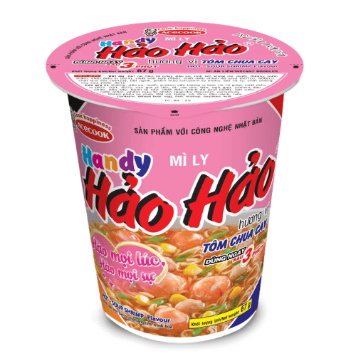 Hao Hao Handy Cup inst. nudle Shrimp Chilli Lime 68g