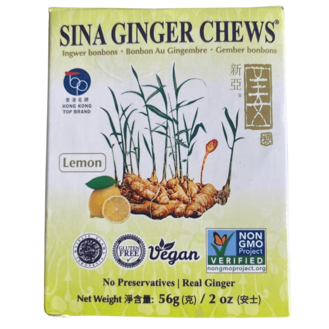 Sina Ginger chew s příchutí lemon 56g