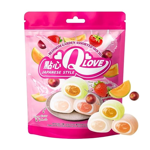 QLove Blossom Garden Assorted Mixed Mochi Standing Pouch 120g
