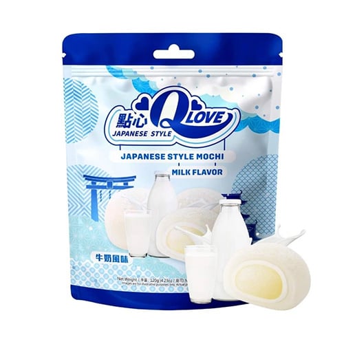 QLove Milk Traditional Mochi Standing Pouch 120g