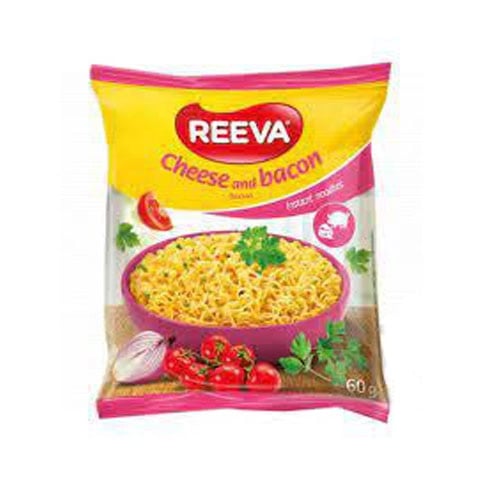 REEVA instantní nudle s příchutí sýru a slaniny 60gx60g