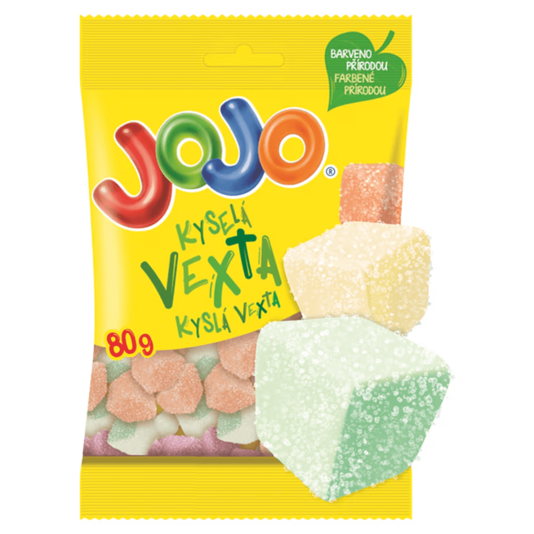 Jojo Bonbóny kyselá vexta ovocné želé 80g