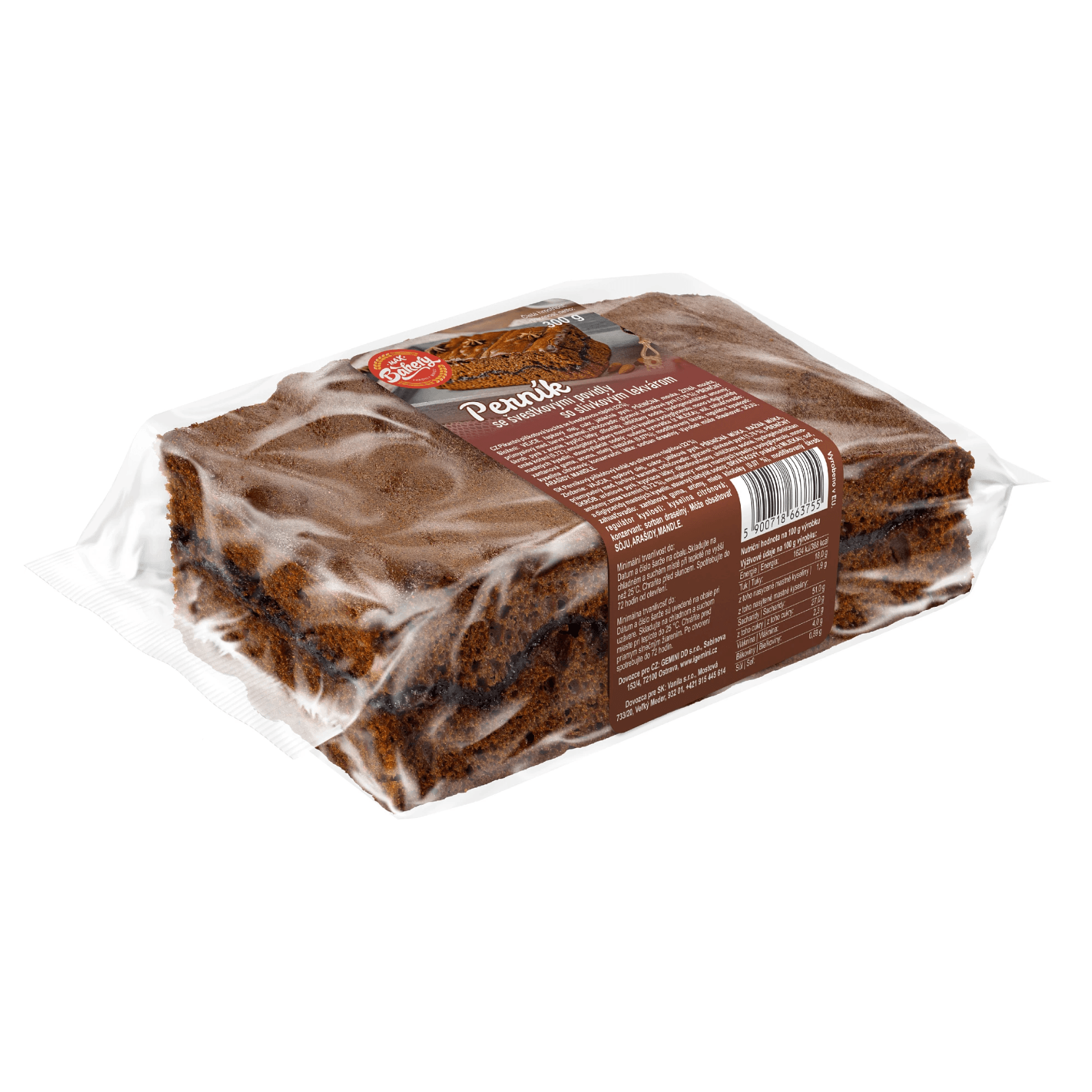 Max Bakery Perník se švestkovou náplní 300g
