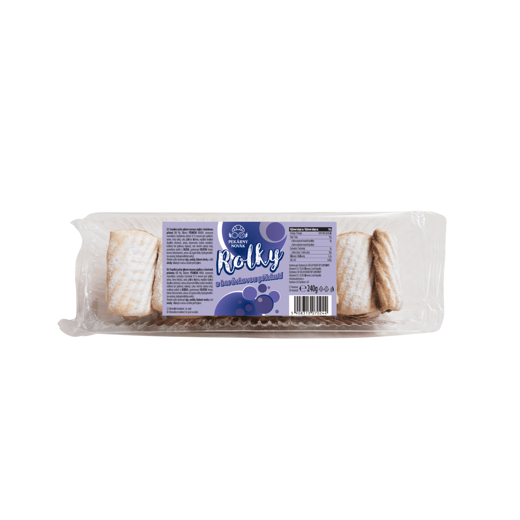 Rolky borůvkové 240g