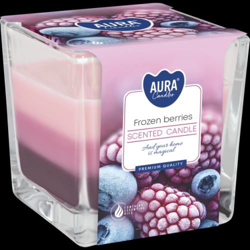 Bispol Aura Frozen berries – svíčka ve skle 170 g