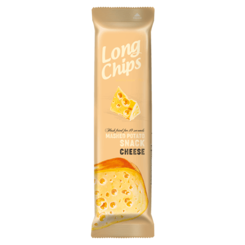🧀 Long Chips Sýr 75g × 20 ks – Extra dlouhé bramborové chipsy s výraznou sýrovou příchutí