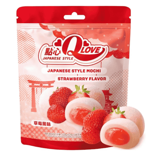 Qlove Strawberry Traditional Mochi Pouch 120g