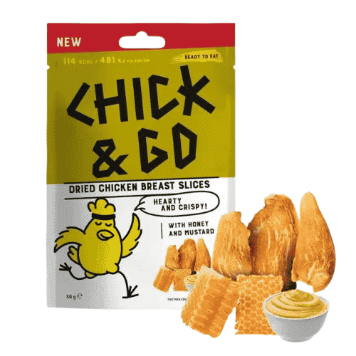 Chick & Go Susene Platky z Kureciho Masa s Medem a Horcici 30g