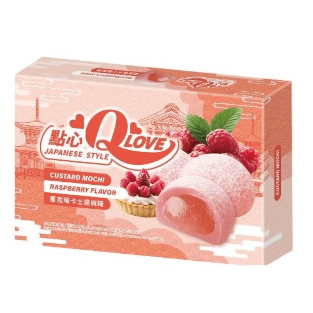 QLove Raspberry Custard Mochi 168g