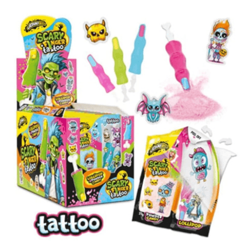 JohnyBee Scary finger Tatoo Lollipop 31g 
