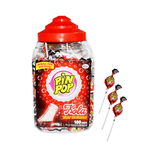 Pinpop Kola Lollipop 18g × 100 – Colová lízátka pro děti
