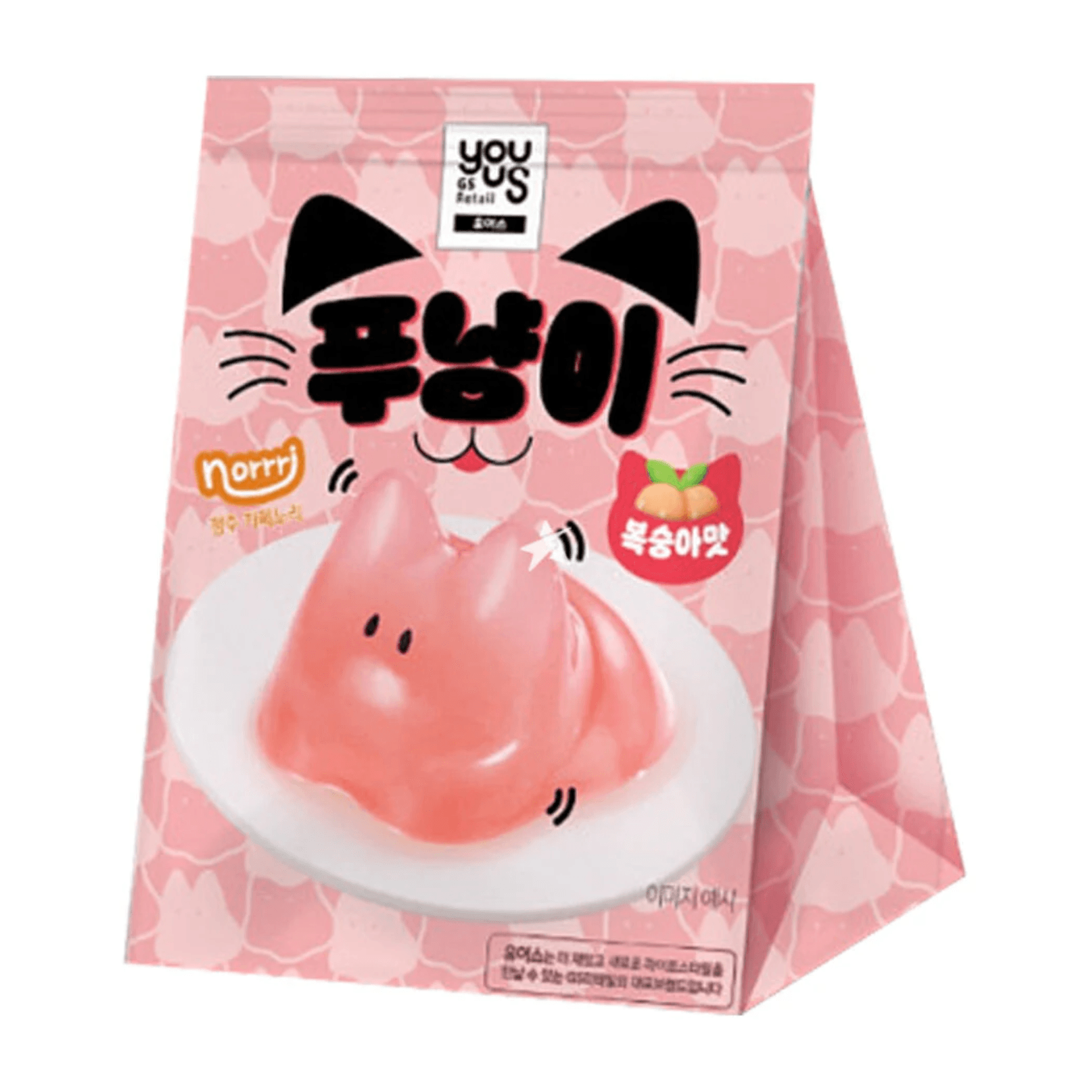 Youus Peach Cat Shaped Jelly 90g