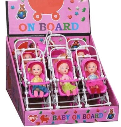 Baby On Board – Hračka s panenkou a bonbóny 8 × 4 g