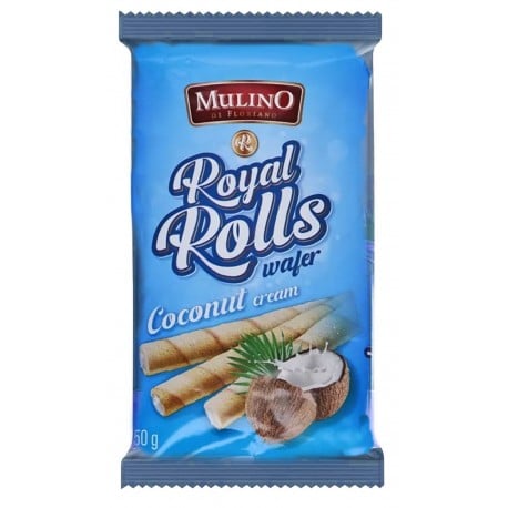 Royal Rolls Coconut Cream Wafer 150g
