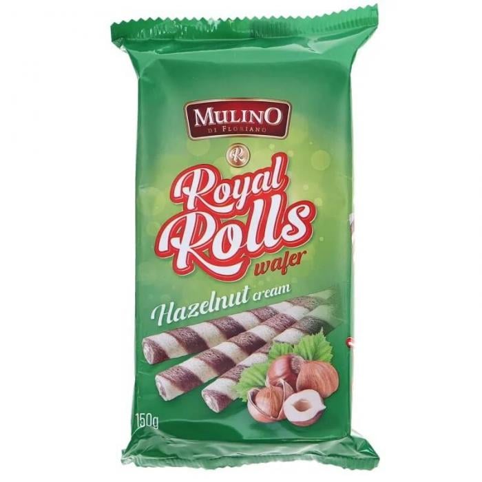 Royal Rolls Hazelnut Cream wafer 150g