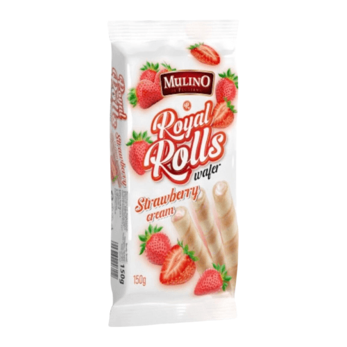 Royal Rolls Strawberry Cream 150g x 16