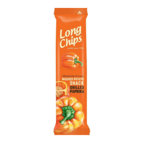 🔥 Long Chips Grilovaná Paprika 75g × 20 ks – Extra dlouhé bramborové chipsy s intenzivní chutí
