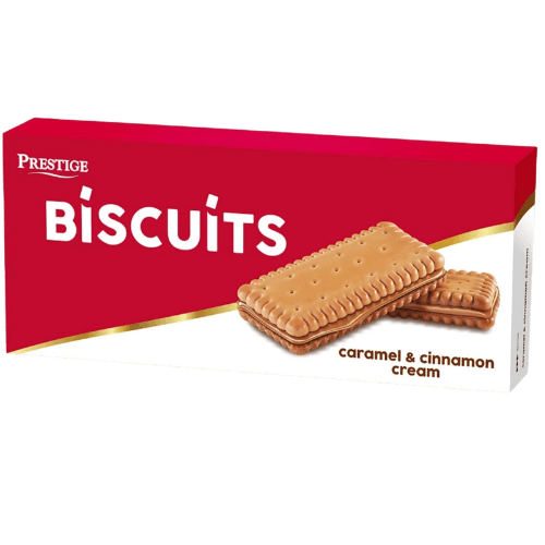 Prestige Caramel & Cinnamon Cream Biscuits 126g