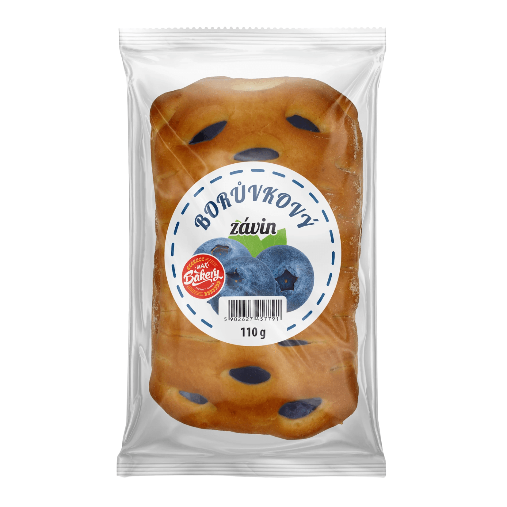 Max Bakery závin 110g Borůvka