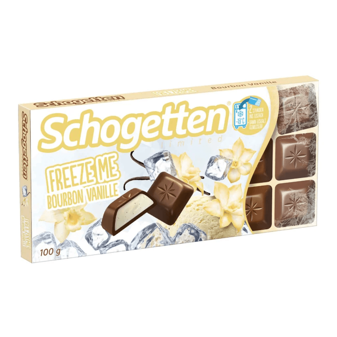 Schogetten Freeze Me mléčná čokoláda s Bourbon Vanille 100 g