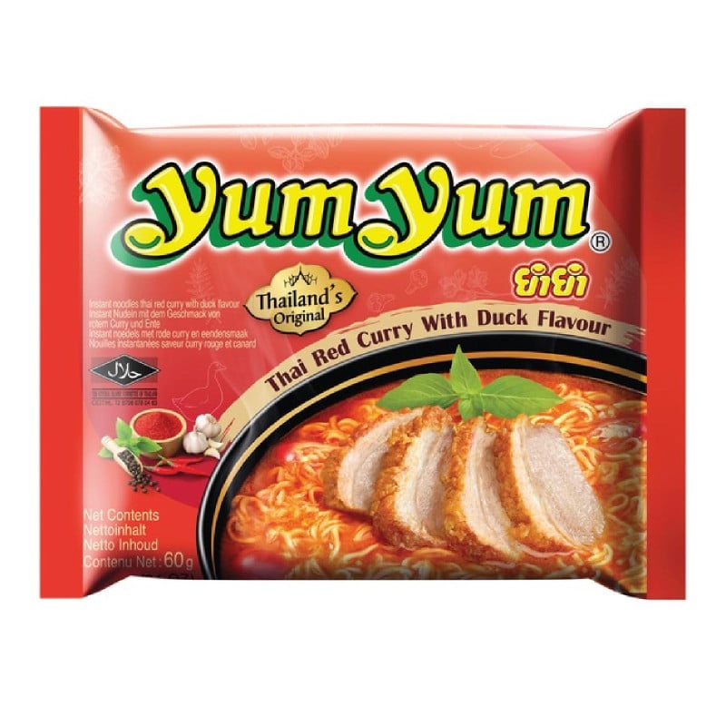 YumYum instantní polévka s příchutí červená kari kachna 60g