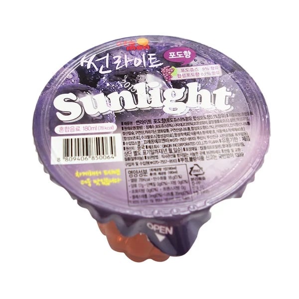 Sunlight Jelly Drink Grape Flavor 180ml