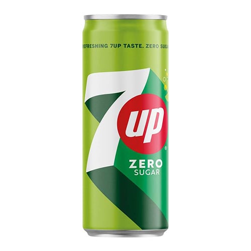 7UP Citron+limeta zero sugar 330ml plech