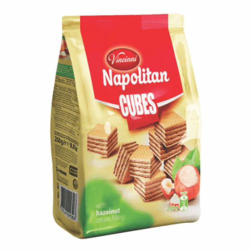 Vincinni Napolitan Cubes Hazelnut 250g x 12