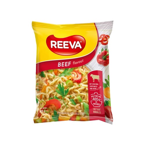 REEVA instantní nudle s hovězí příchutí 85g x20