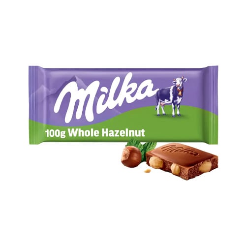 Milka Čokoláda Oříšková mléčná, celé lískové ořechy 100g