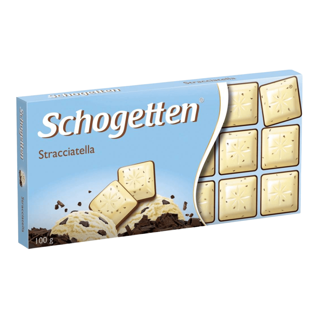 Schogetten Stracciatella bílá čokoláda s kakaovými kousky 100g