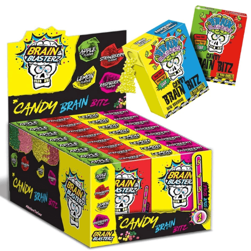 BRAIN BLASTERZ BRAIN BITZ SUPER SOUR CANDY SUPER KYSELÉ MINI BONBÓNY 45 G