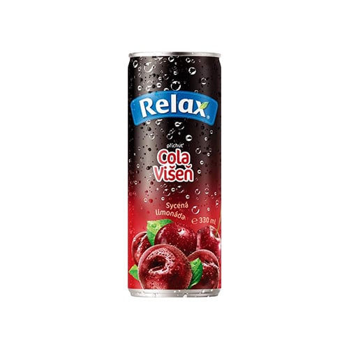 Relax Limonáda cola višeň 330ml plech