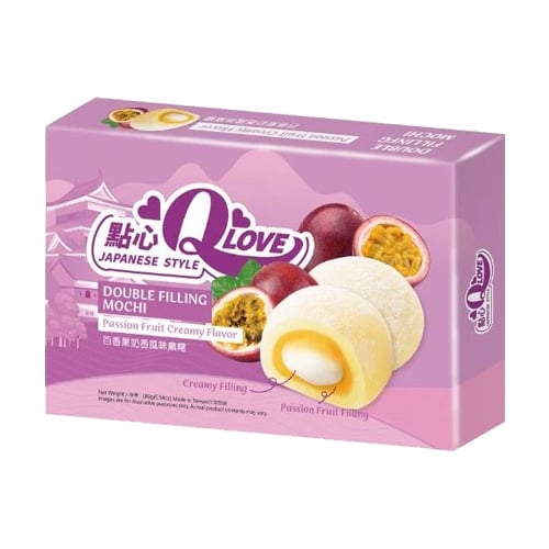 QLove Creamy Passion Fruit Double Filling Mochi 180g