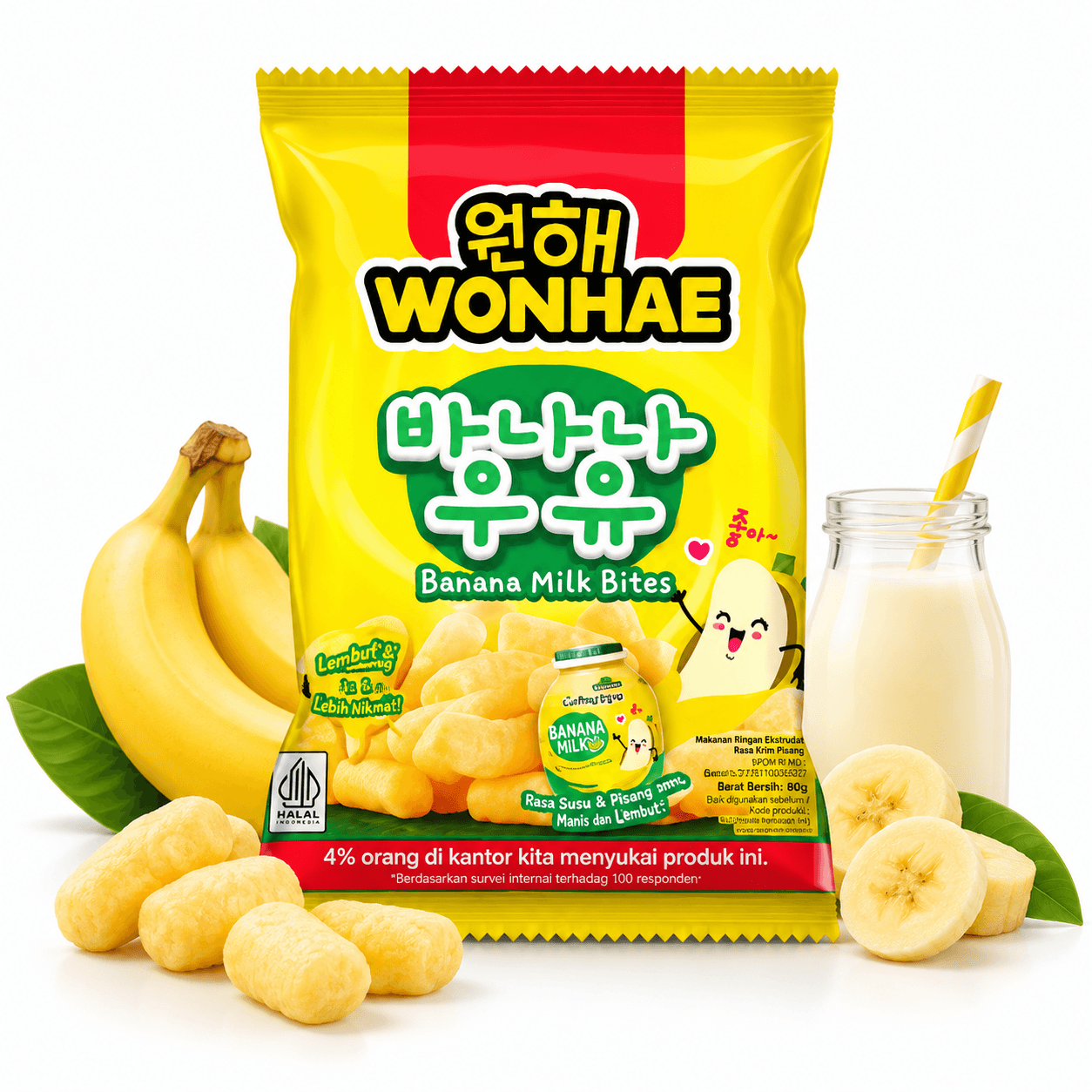 Wonhae Banana Milk Bites Original 60 g