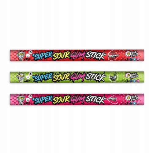 BRAIN BLASTERZ SOUR GUM STICK MEGA KYSELÁ ŽVÝKAČKA KARTON 30 KS x 22G
