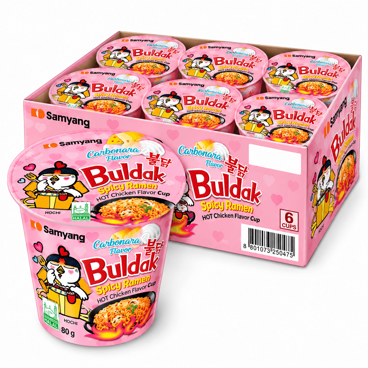 Samyang Ramen Carbonara Chicken Spicy V Kelímku 80g 6ks