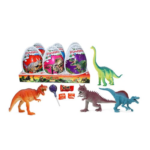 XXXL Dinosaur Chocolate Egg Toy 4 in 1 – Čokoládové dinosauří vejce s hračkou 20g × 6