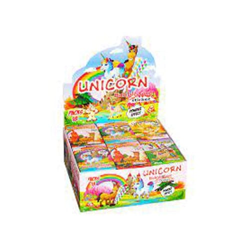 Unicorn Gum With Sticker 35g × 18 – Žvýkačky s jednorožcem + samolepka
